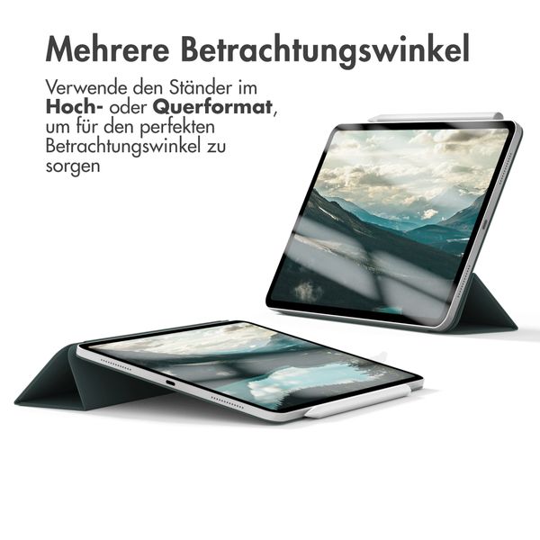 imoshion Magnetic Klapphülle für das iPad Air 11 Zoll (2024) M2 / Air 5 (2022) / Air 4 (2020) - Dunkelgrün