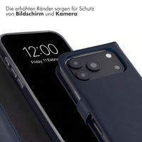 Selencia Echtleder Klapphülle Apple iPhone 18 Pro Max / 17 Pro Max - Blau