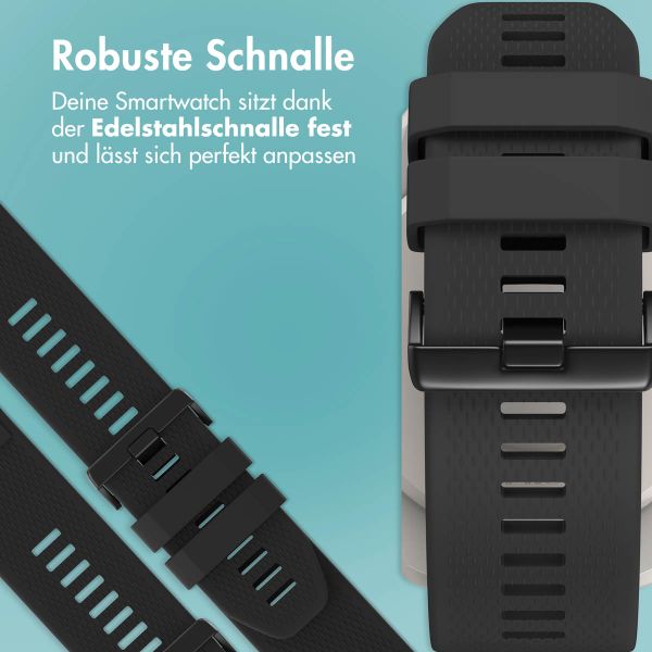 imoshion QuickFit® Silikonarmband - 26 mm Garmin Watch Anschluss - Schwarz