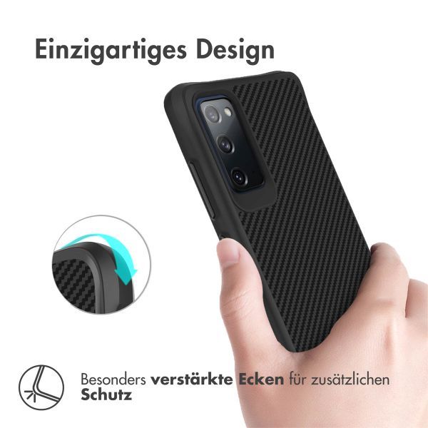 imoshion Rugged Hybrid Carbon Case Samsung Galaxy S20 - Schwarz