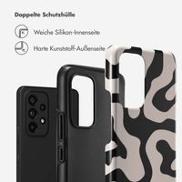 Selencia Vivid Tough Back Cover für das Samsung Galaxy A53 - Art Wave Black