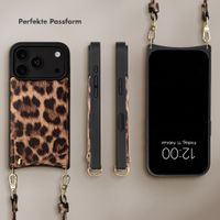 Selencia Nova HandyHülle mit Kordel und Kartenhalter Apple iPhone 18 Pro Max / 17 Pro Max - Leopard