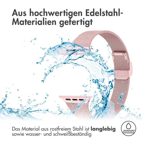 imoshion Mailändische Faltarmband für das Apple Watch Series 1-10 / SE / Ultra (2) - 42/44/45/46/49 mm - Rosa