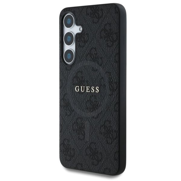 Guess Classic 4G Logo Backcover MagSafe Samsung Galaxy S25 - Schwarz