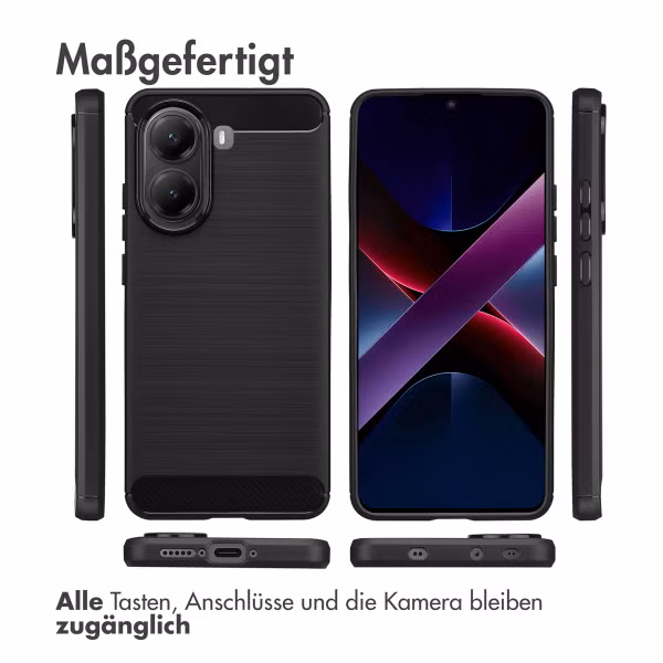 imoshion Brushed Back Cover Xiaomi Poco X7 Pro - Schwarz