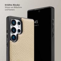 Selencia Nova Back Cover mit Kordel und Kartenhalter für das Samsung Galaxy S25 Ultra - Beige