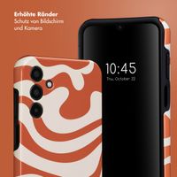 Selencia Vivid Tough Back Cover für das Samsung Galaxy A15 (5G/4G) - Dream Swirl Orange