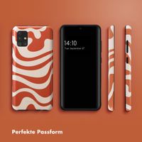 Selencia Vivid Tough Back Cover für das Samsung Galaxy A51 - Dream Swirl Orange