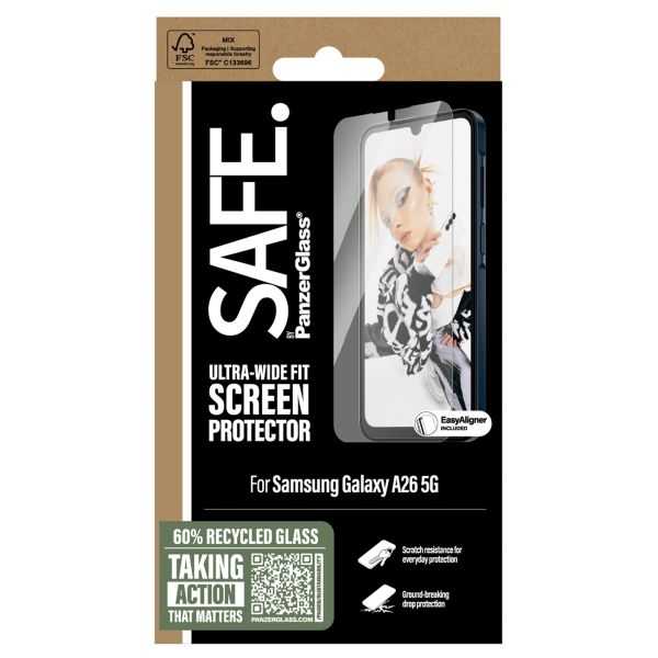 SAFE by PanzerGlass Ultra-Wide Fit Screenprotector inkl. Applikator Samsung Galaxy A26