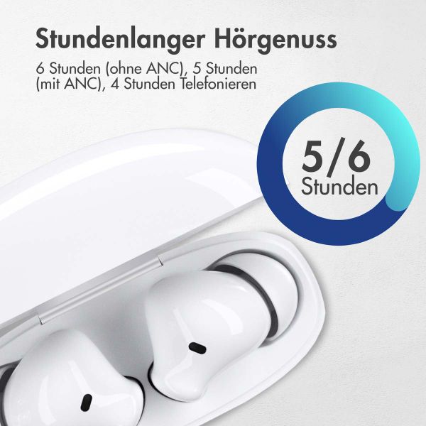 imoshion Aura Pro Kabellose In-Ear-Kopfhörer - Aktive Geräuschunterdrückung (ANC) - Weiß