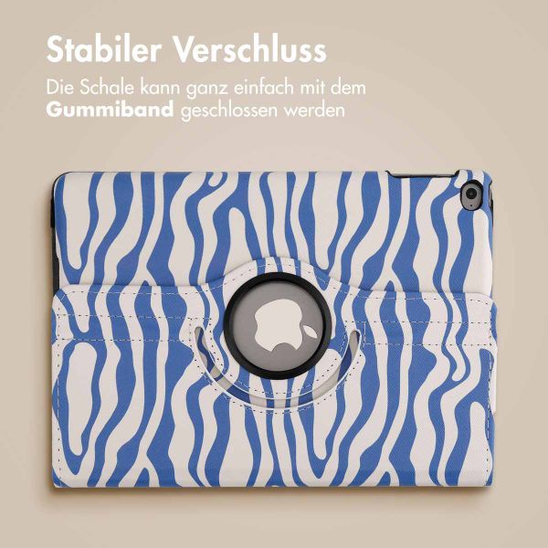 imoshion 360° drehbare Design Klapphülle für das iPad 6 (2018) / iPad 5 (2017) / Air 2 (2014) / Air 1 (2013)- White Blue Stripes