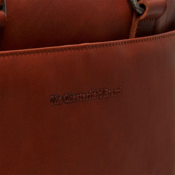 The Chesterfield Brand Manhattan Laptoptasche 15-15.6 Zoll - Echtes Leder - Cognac