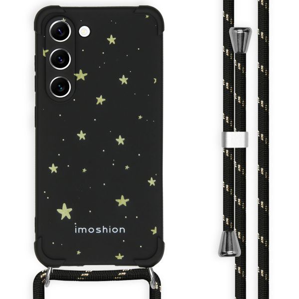 imoshion Design Hülle mit Band für das Samsung Galaxy S23 - Stars Gold