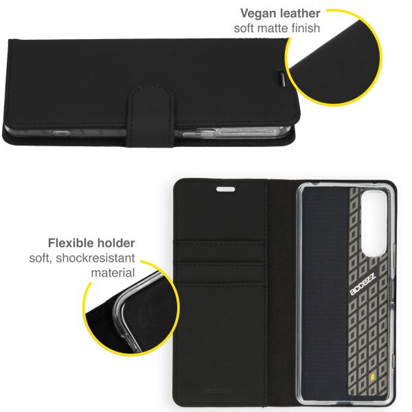 Accezz Wallet TPU Klapphülle Sony Xperia 5 IV - Schwarz