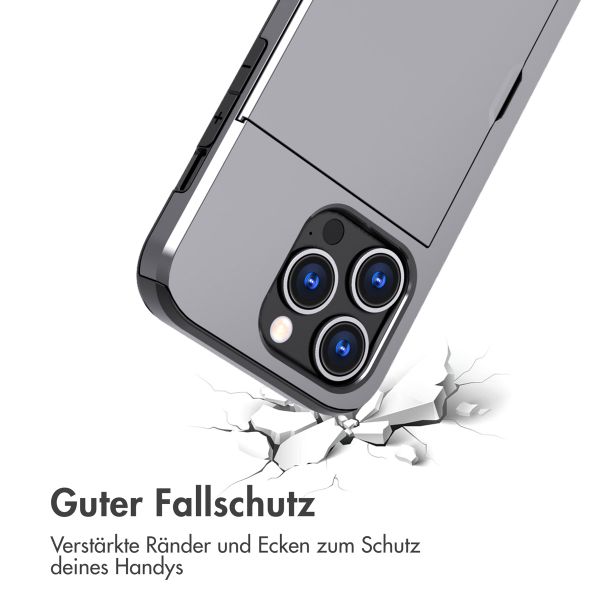 imoshion Backcover mit Kartenfach für das iPhone 15 Pro - Grau