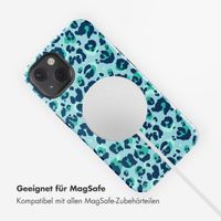 Selencia Vivid Tough Back Cover mit MagSafe für das iPhone 13 - Wild Spots Light Blue