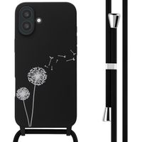 imoshion Silikonhülle design mit Band für das Apple iPhone 16 Plus - Dandelion Black