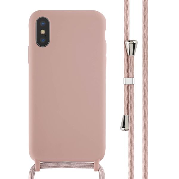 imoshion Silikonhülle mit Band für das iPhone X / Xs - Sand Pink