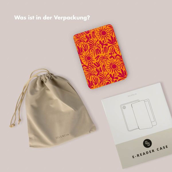 Selencia Vivid Klapphülle Kobo Clara Colour / Clara BW - Tropical Vibes Apricot