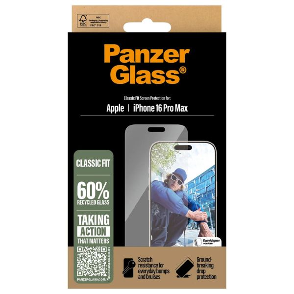 PanzerGlass Antibakterieller Screen Protector für das iPhone 16 Pro Max