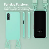Selencia SilikonHülle mit abnehmbarem Band Samsung Galaxy A25 (5G) - Türkis