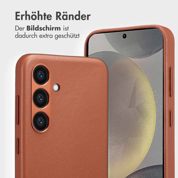 Accezz 2-in-1 Klapphülle aus Leder mit MagSafe Samsung Galaxy S24 - Sienna Brown