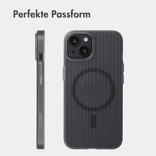 Accezz Lite Backcover mit MagSafe | Fluted | Apple iPhone 14 - Grau