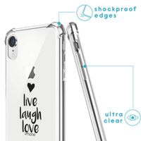 imoshion Design Hülle mit Band für das iPhone Xr - Live Laugh Love