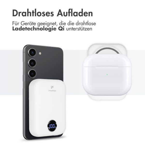 imoshion MagSafe Powerbank - 10.000 mAh - Kabellose Powerbank - Weiß