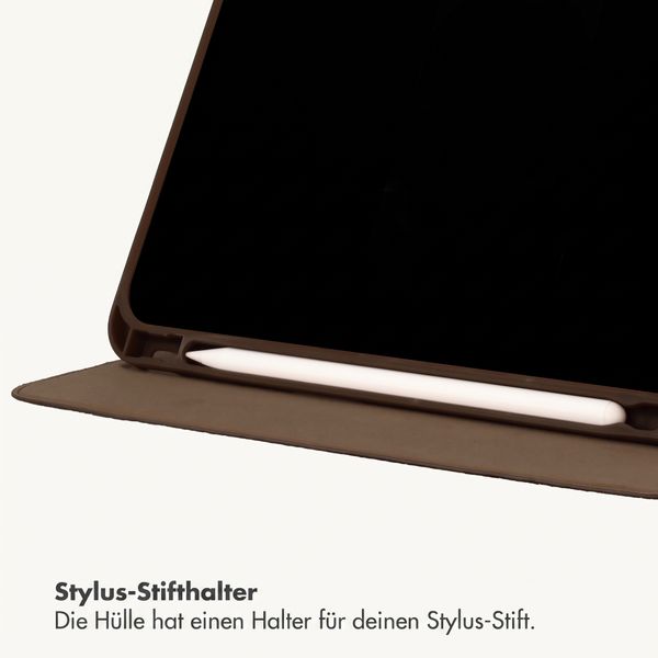 Selencia Croco Klaphülle Apple iPad Air 11 Zoll (2026) M4 / (2025) M3 / (2024) M2 / Air 5 (2022) / Air 4 (2020) - Choco Brown