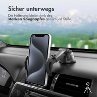 imoshion ﻿ Telefonhalter für das Auto - Verstellbar - Universell - Carbon - Armaturenbrett / Scheibe - Schwarz - Samsung Galaxy S23