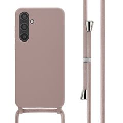 imoshion Silikonhülle mit Band für das Samsung Galaxy A35 - Sand Pink