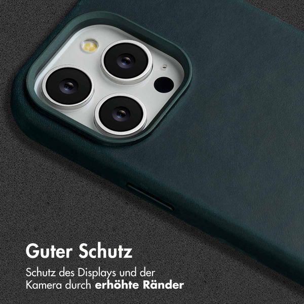 Accezz Vintage Leather Magsafe Backcover Apple iPhone 14 Pro - Smokey Green