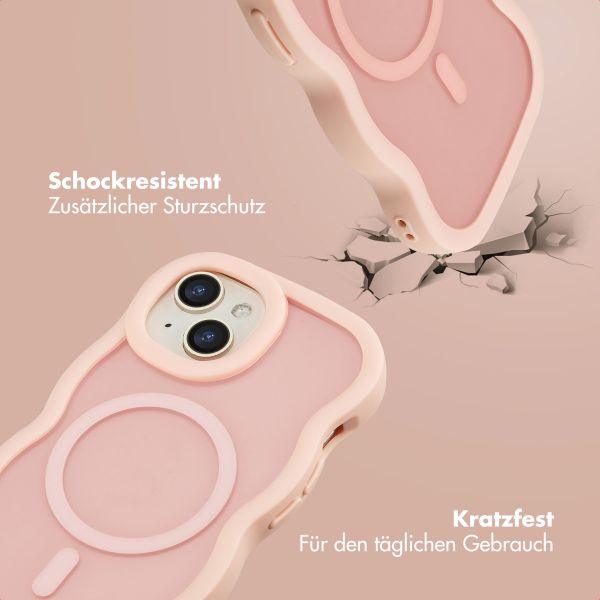Selencia Wavy Backcover mit MagSafe Apple iPhone 15 - Soft Pink