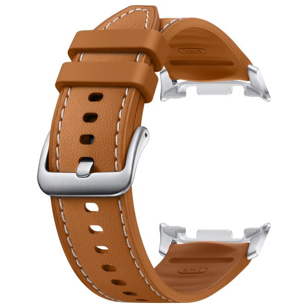 Samsung Original Hybrid Vegan Leder Armband für das  Samsung Galaxy Watch 8 (40/44mm) / Classic (46mm) - Camel