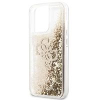 Guess 4G Logo Liquid Glitter Back Cover für das iPhone 13 Pro - Gold