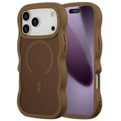 Selencia Wavy Backcover mit MagSafe Apple iPhone 17 Pro Max - Mocha Brown
