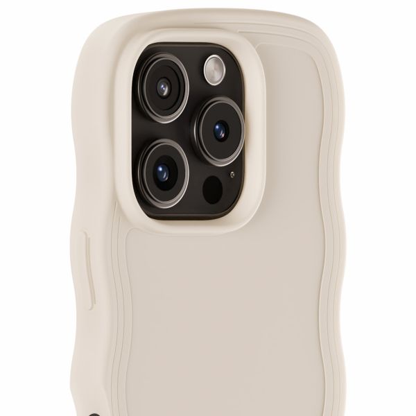 Holdit Wavy Case für das iPhone 16 Pro - Light Beige