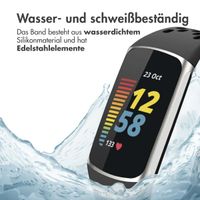 imoshion Silikon Sportarmband mit Löchern für die Fitbit Charge 5 / Charge 6 - Schwarz