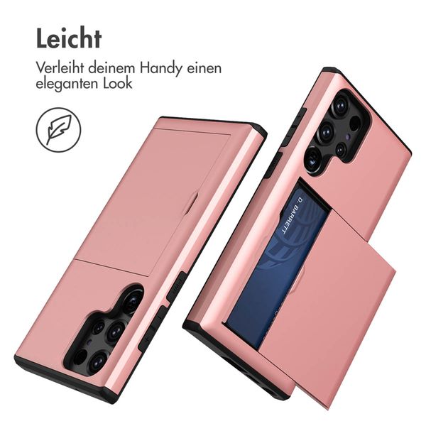 imoshion Backcover mit Kartenfach Samsung Galaxy S23 Ultra - Rosé gold