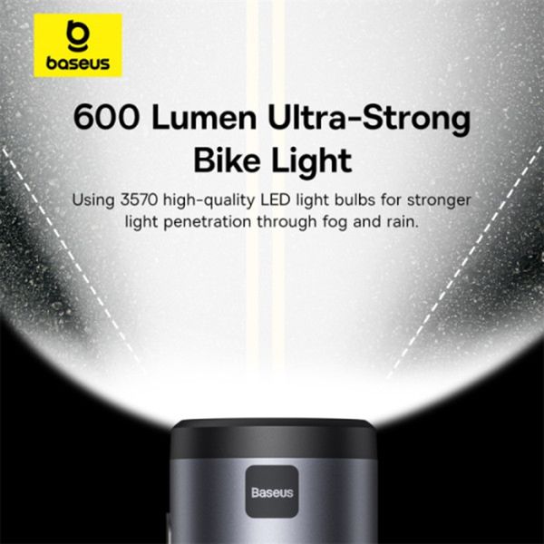 Baseus PrimeTrip 2-in-1 Handyhalterung mit Fahrradlampe - Magnetisch - Universell - Cosmic Black