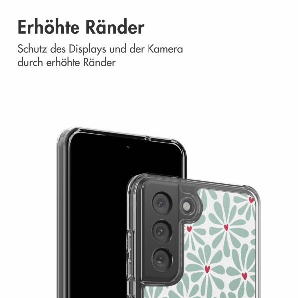 imoshion Design Hülle Samsung Galaxy S21 FE - Bloom Love Sage Green