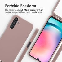 imoshion Silikonhülle mit Band für das Samsung Galaxy A25 (5G) - Sand Pink