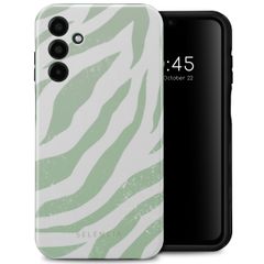 Selencia Vivid Back Cover Samsung Galaxy A15 (5G/4G) - Colorful Zebra Sage Green