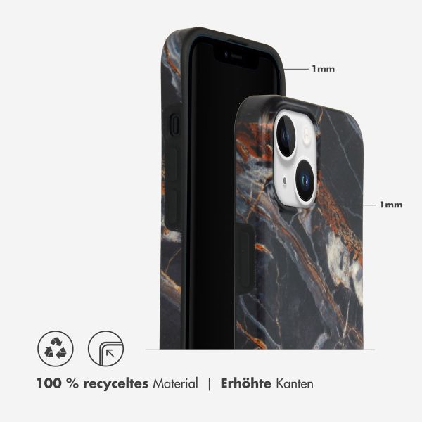 Selencia Aurora Fashion Back Case Apple iPhone 15 - Onyx Black Marble