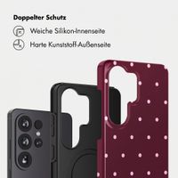 Selencia Vivid Back Cover Samsung Galaxy S26 Ultra - Happy Dots Burgundy