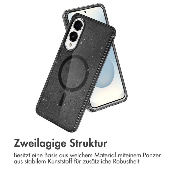 imoshion Sparkle Back Cover mit MagSafe Samsung Galaxy S25 Edge - Schwarz