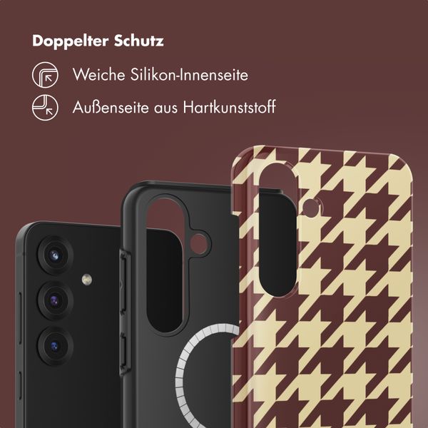 Selencia Vivid Rückabdeckung mit MagSafe Samsung Galaxy S25 - Pied-de-Poule