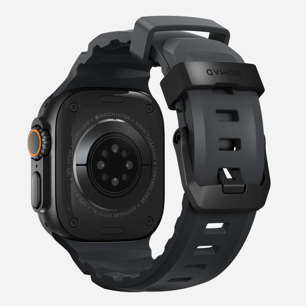 Nomad Rocky Point Armband für das  Apple Watch Series 1 t/m 11 / SE / Ultra (44/45/46/49 mm) - Storm / Black