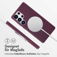 Accezz MagSafe Leather Backcover für das Samsung Galaxy S25 Ultra - Heath Purple